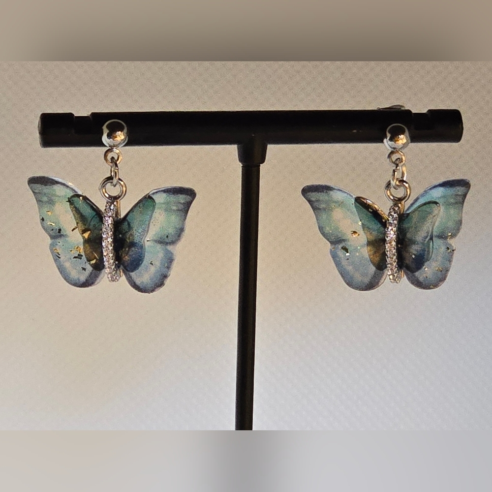 Translucent butterfly earrings